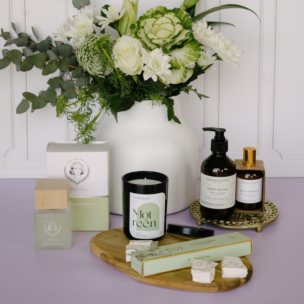 Luxe gifting selection of indulgent treats from Petal & Post