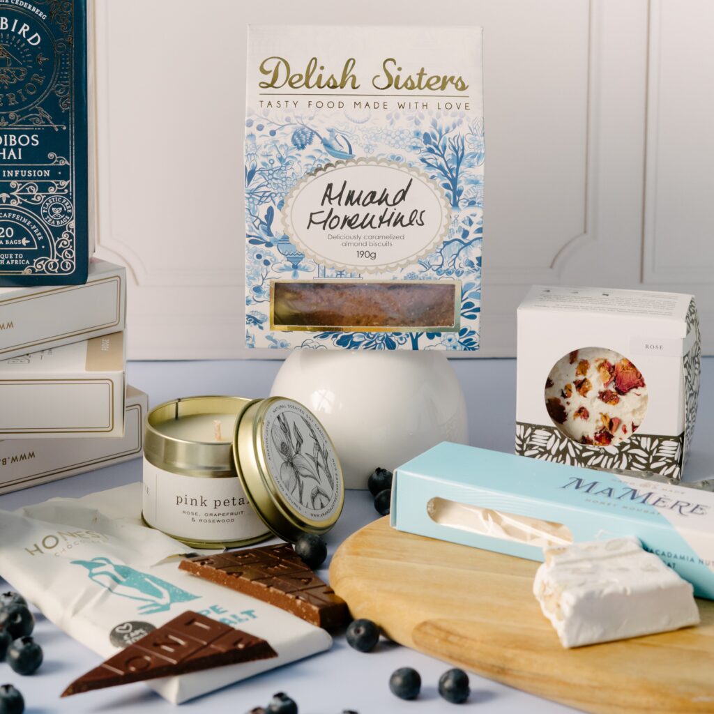 Luxury gift hamper of indulgent treats by Petal & Post