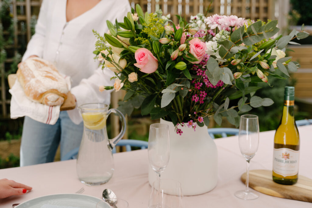 Subscription posy styled for a beautiful Easter table by Petal & Post