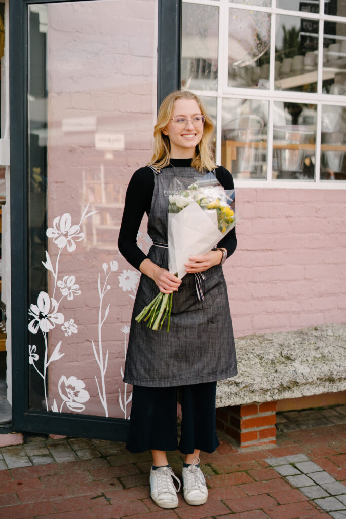 Inside the Petal & Post flower shop and studio