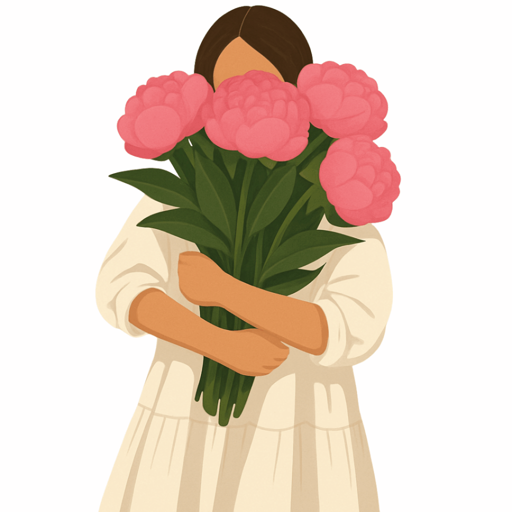 Fresh peonies with Petal & Post flower care tips